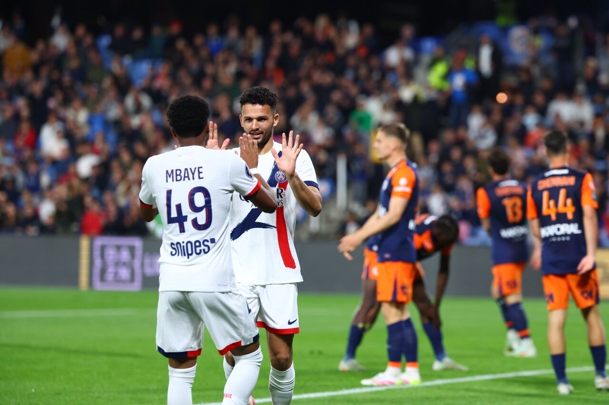 Gonalo Ramos faz hat-trick e PSG goleia o Montpellier fora de casa