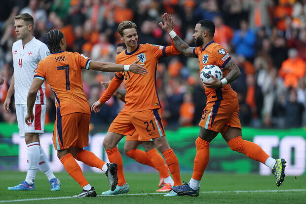 Holanda Domina y Golea a Malta 8-0 en Clasificacin para la Copa del Mundo